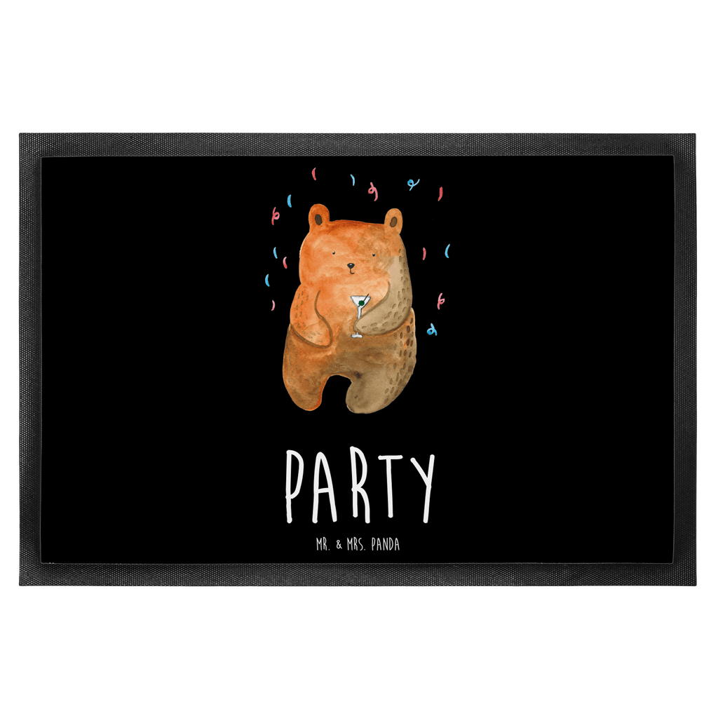 Fußmatte Bär Party Geburtstag, Geburtstagsgeschenk, Geschenk, Party, Feiern, Abfeiern, Mitbringsel, Gute Laune, Lustig Türvorleger, Schmutzmatte, Fußabtreter, Matte, Schmutzfänger, Fußabstreifer, Schmutzfangmatte, Türmatte, Motivfußmatte,  Haustürmatte, Vorleger  Bär, Teddy, Teddybär