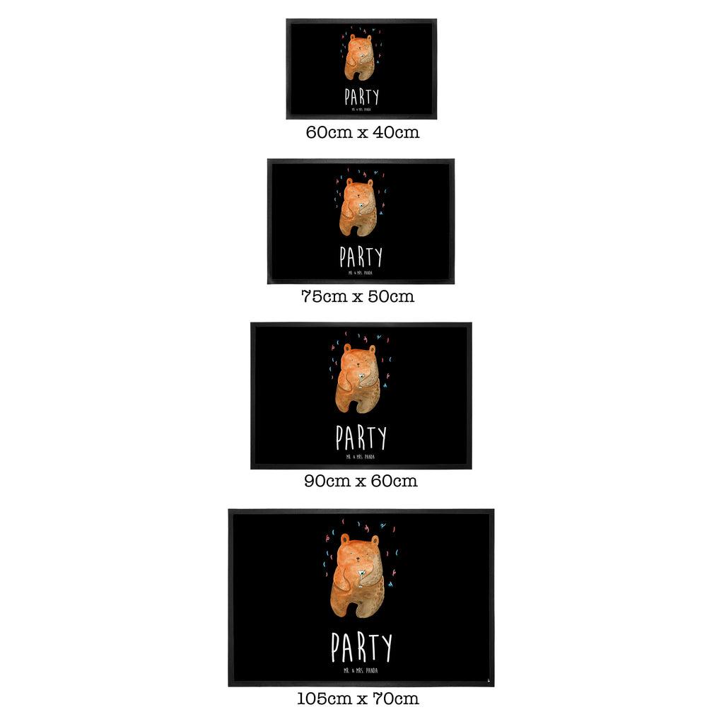 Fußmatte Bär Party Geburtstag, Geburtstagsgeschenk, Geschenk, Party, Feiern, Abfeiern, Mitbringsel, Gute Laune, Lustig Türvorleger, Schmutzmatte, Fußabtreter, Matte, Schmutzfänger, Fußabstreifer, Schmutzfangmatte, Türmatte, Motivfußmatte,  Haustürmatte, Vorleger  Bär, Teddy, Teddybär