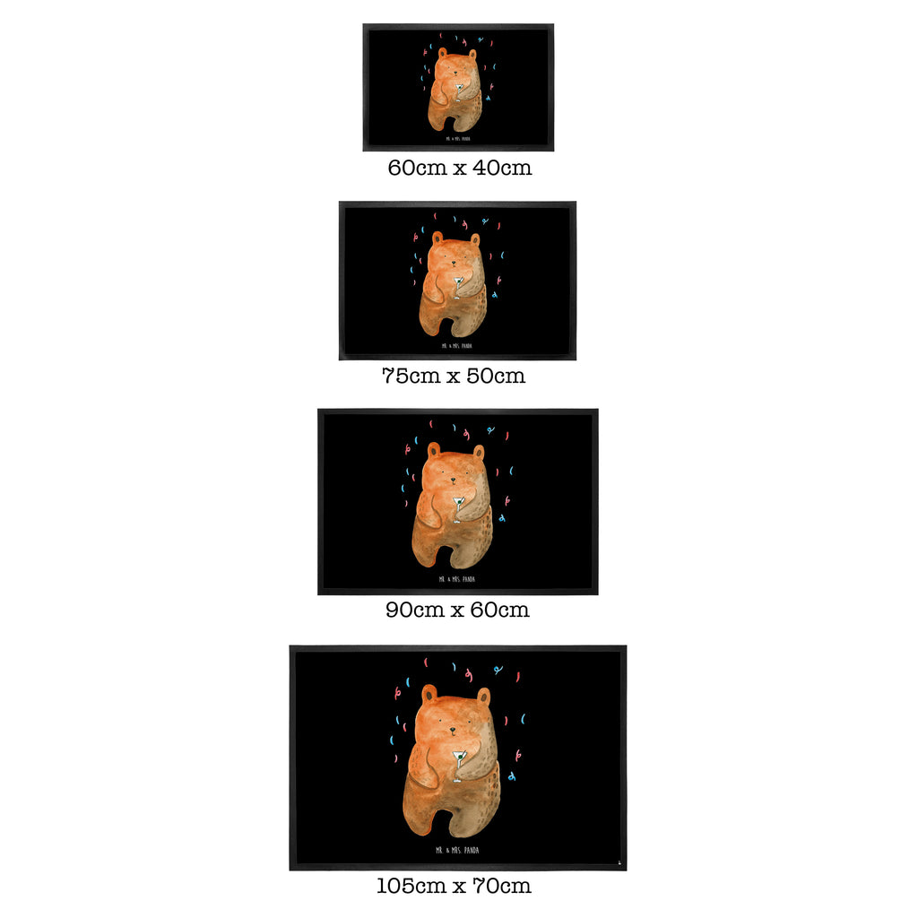 Fußmatte Bär Party Geburtstag, Geburtstagsgeschenk, Geschenk, Party, Feiern, Abfeiern, Mitbringsel, Gute Laune, Lustig Türvorleger, Schmutzmatte, Fußabtreter, Matte, Schmutzfänger, Fußabstreifer, Schmutzfangmatte, Türmatte, Motivfußmatte,  Haustürmatte, Vorleger  Bär, Teddy, Teddybär