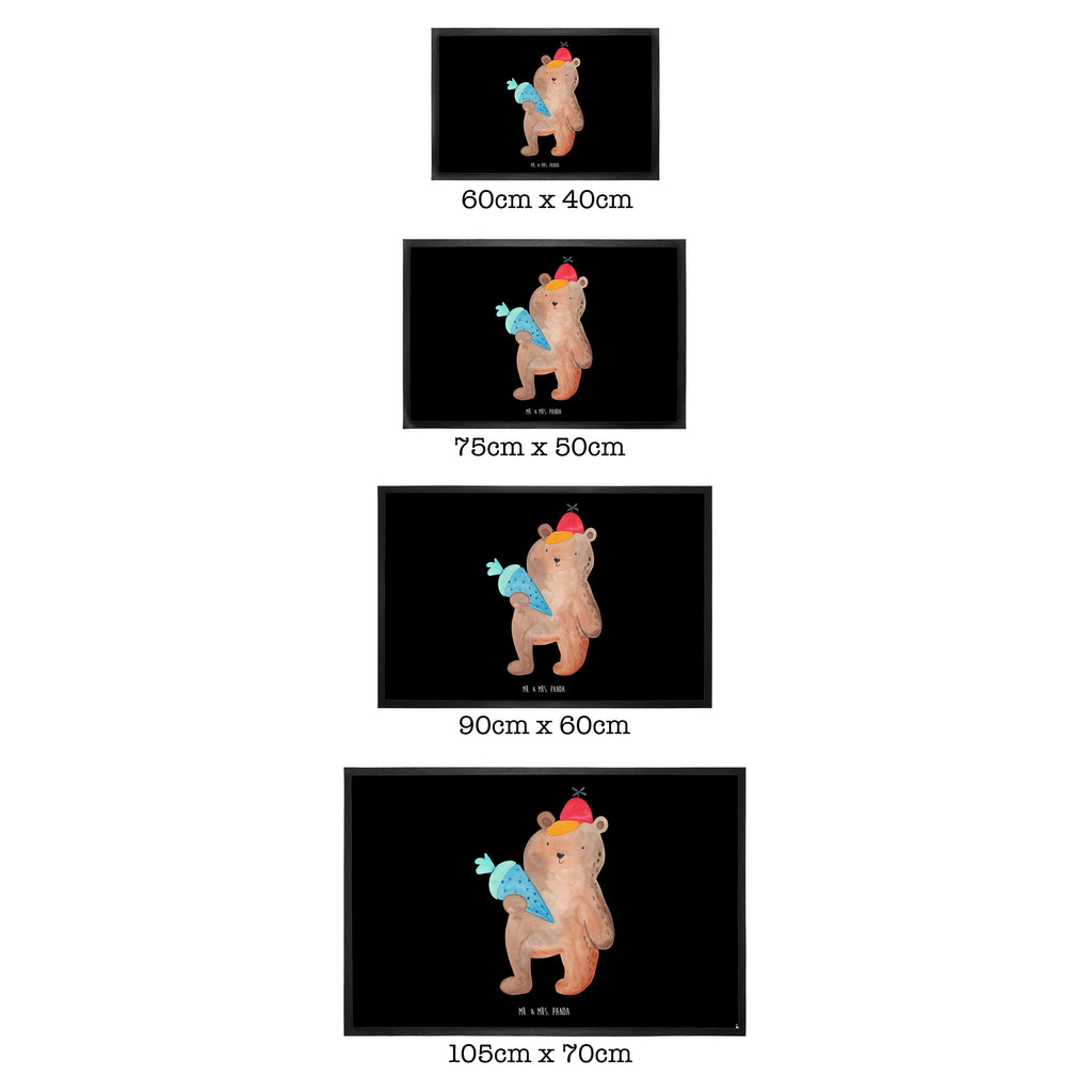 Fußmatte Bär mit Schultüte Bär Motiv, Schultüte, Erster Schultag Geschenk, Einschulung Geschenk, Schule Geschenk, Grundschule, Schulanfang, Schulbeginn,  Türvorleger, Schmutzmatte, Fußabtreter, Matte, Schmutzfänger, Fußabstreifer, Schmutzfangmatte, Türmatte, Motivfußmatte,  Haustürmatte, Vorleger  Bär, Teddy, Teddybär