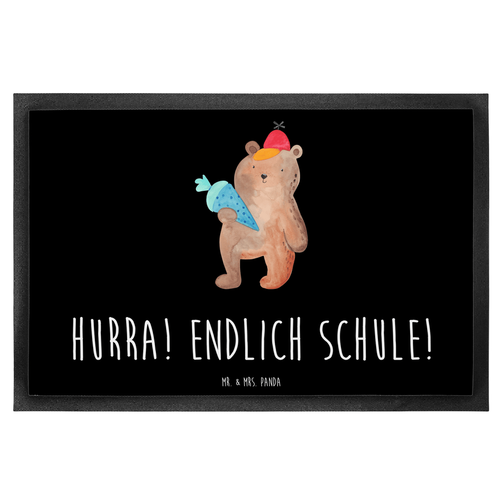 Fußmatte Bär mit Schultüte Bär Motiv, Schultüte, Erster Schultag Geschenk, Einschulung Geschenk, Schule Geschenk, Grundschule, Schulanfang, Schulbeginn,  Türvorleger, Schmutzmatte, Fußabtreter, Matte, Schmutzfänger, Fußabstreifer, Schmutzfangmatte, Türmatte, Motivfußmatte,  Haustürmatte, Vorleger  Bär, Teddy, Teddybär