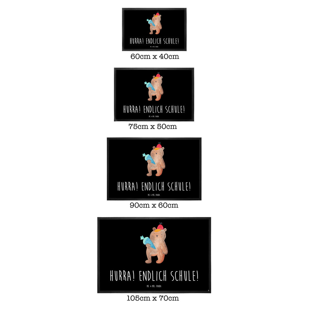 Fußmatte Bär mit Schultüte Bär Motiv, Schultüte, Erster Schultag Geschenk, Einschulung Geschenk, Schule Geschenk, Grundschule, Schulanfang, Schulbeginn,  Türvorleger, Schmutzmatte, Fußabtreter, Matte, Schmutzfänger, Fußabstreifer, Schmutzfangmatte, Türmatte, Motivfußmatte,  Haustürmatte, Vorleger  Bär, Teddy, Teddybär