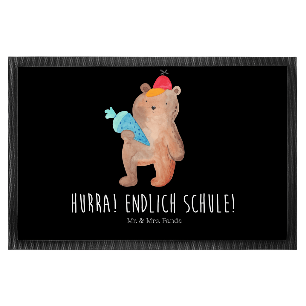 Fußmatte Bär mit Schultüte Bär Motiv, Schultüte, Erster Schultag Geschenk, Einschulung Geschenk, Schule Geschenk, Grundschule, Schulanfang, Schulbeginn,  Türvorleger, Schmutzmatte, Fußabtreter, Matte, Schmutzfänger, Fußabstreifer, Schmutzfangmatte, Türmatte, Motivfußmatte,  Haustürmatte, Vorleger  Bär, Teddy, Teddybär