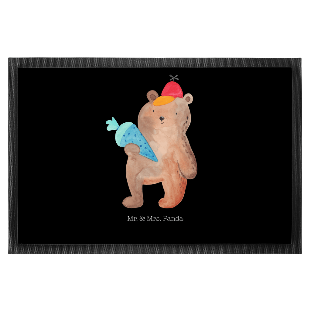 Fußmatte Bär mit Schultüte Bär Motiv, Schultüte, Erster Schultag Geschenk, Einschulung Geschenk, Schule Geschenk, Grundschule, Schulanfang, Schulbeginn,  Türvorleger, Schmutzmatte, Fußabtreter, Matte, Schmutzfänger, Fußabstreifer, Schmutzfangmatte, Türmatte, Motivfußmatte,  Haustürmatte, Vorleger  Bär, Teddy, Teddybär