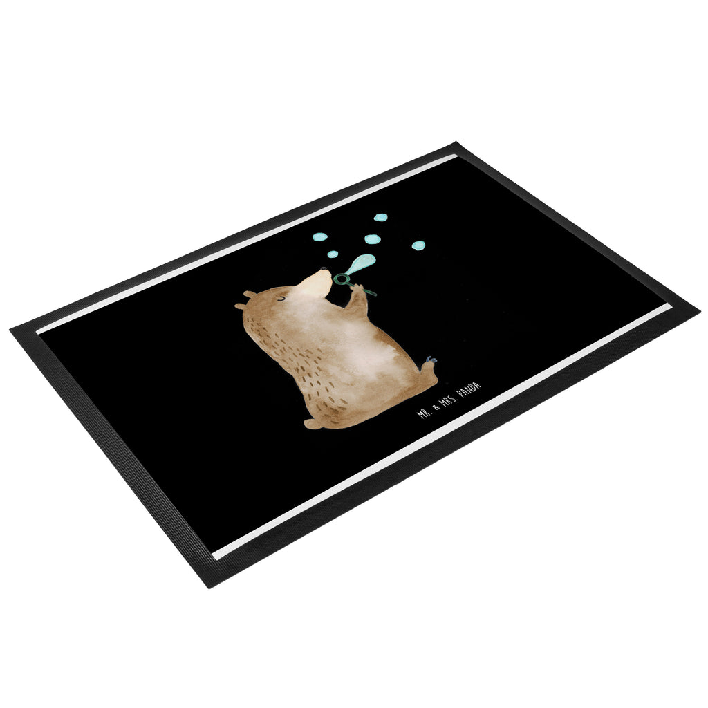 Fußmatte Bär Seifenblasen Seifenblasen Bär Lustig Sein Glücklich Traurig Happy Türvorleger, Schmutzmatte, Fußabtreter, Matte, Schmutzfänger, Fußabstreifer, Schmutzfangmatte, Türmatte, Motivfußmatte,  Haustürmatte, Vorleger  Bär, Teddy, Teddybär