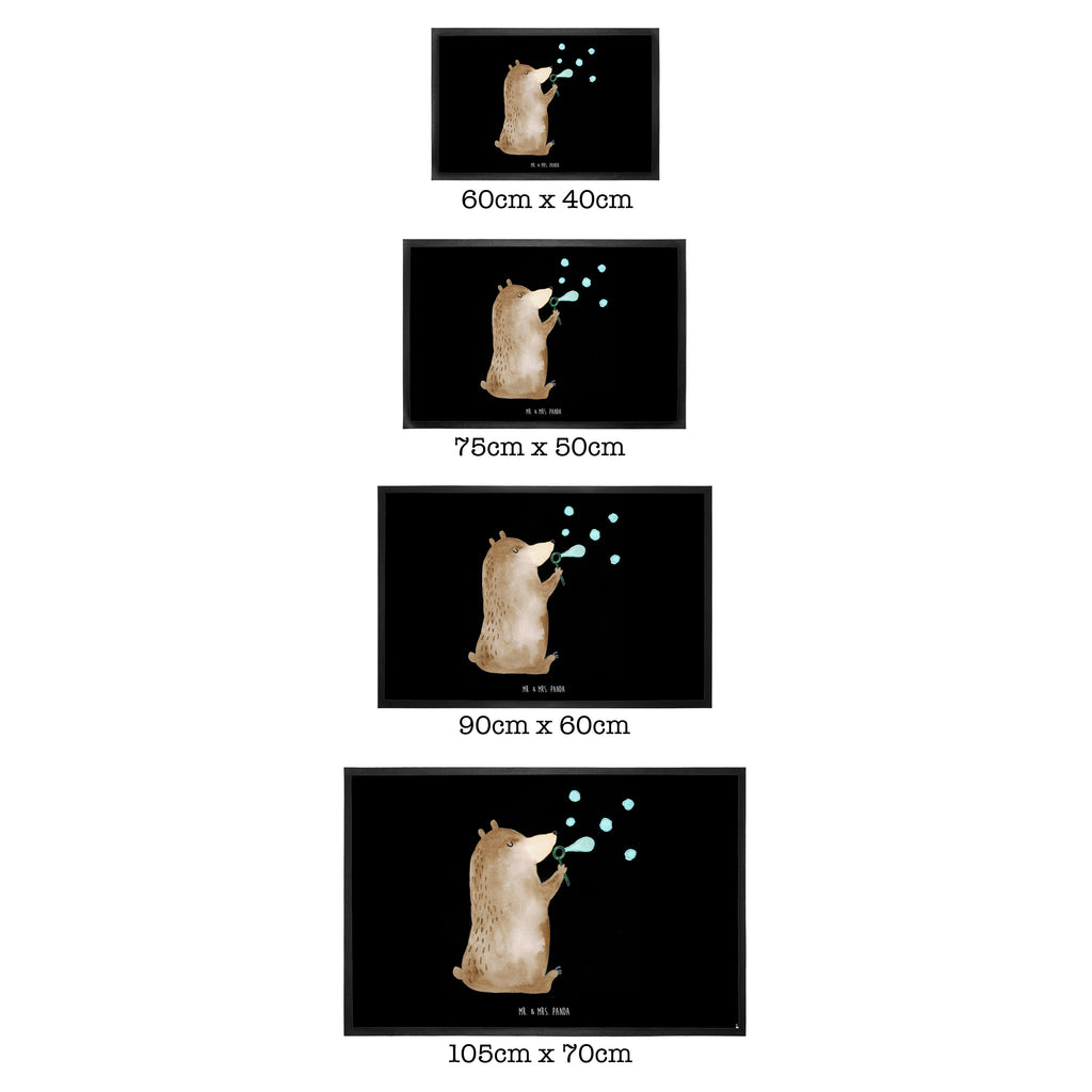 Fußmatte Bär Seifenblasen Seifenblasen Bär Lustig Sein Glücklich Traurig Happy Türvorleger, Schmutzmatte, Fußabtreter, Matte, Schmutzfänger, Fußabstreifer, Schmutzfangmatte, Türmatte, Motivfußmatte,  Haustürmatte, Vorleger  Bär, Teddy, Teddybär
