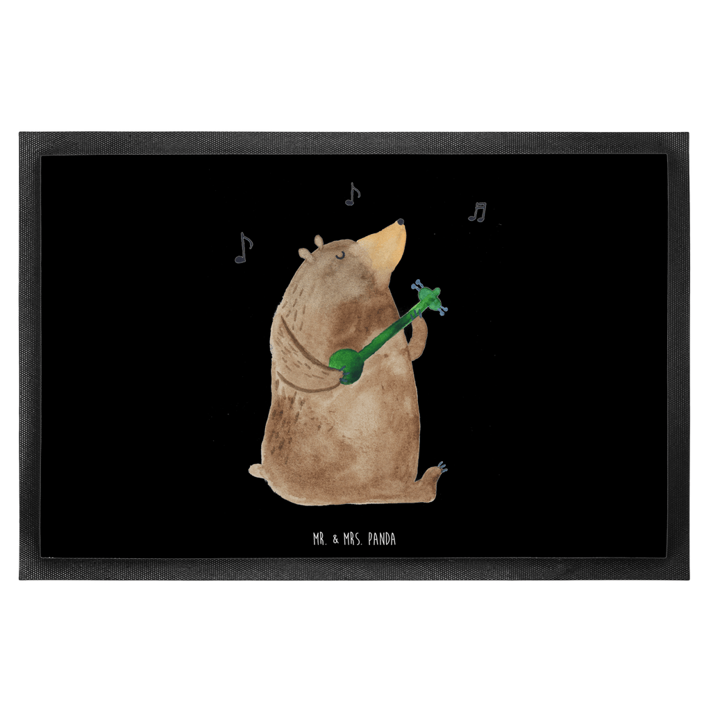 Fußmatte Bär Gitarre  Türvorleger, Schmutzmatte, Fußabtreter, Matte, Schmutzfänger, Fußabstreifer, Schmutzfangmatte, Türmatte, Motivfußmatte,  Haustürmatte, Vorleger  Bär, Teddy, Teddybär