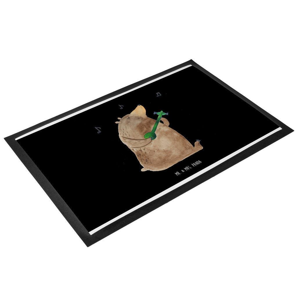 Fußmatte Bär Gitarre  Türvorleger, Schmutzmatte, Fußabtreter, Matte, Schmutzfänger, Fußabstreifer, Schmutzfangmatte, Türmatte, Motivfußmatte,  Haustürmatte, Vorleger  Bär, Teddy, Teddybär