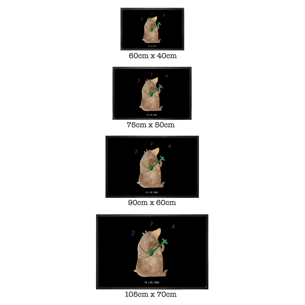 Fußmatte Bär Gitarre  Türvorleger, Schmutzmatte, Fußabtreter, Matte, Schmutzfänger, Fußabstreifer, Schmutzfangmatte, Türmatte, Motivfußmatte,  Haustürmatte, Vorleger  Bär, Teddy, Teddybär