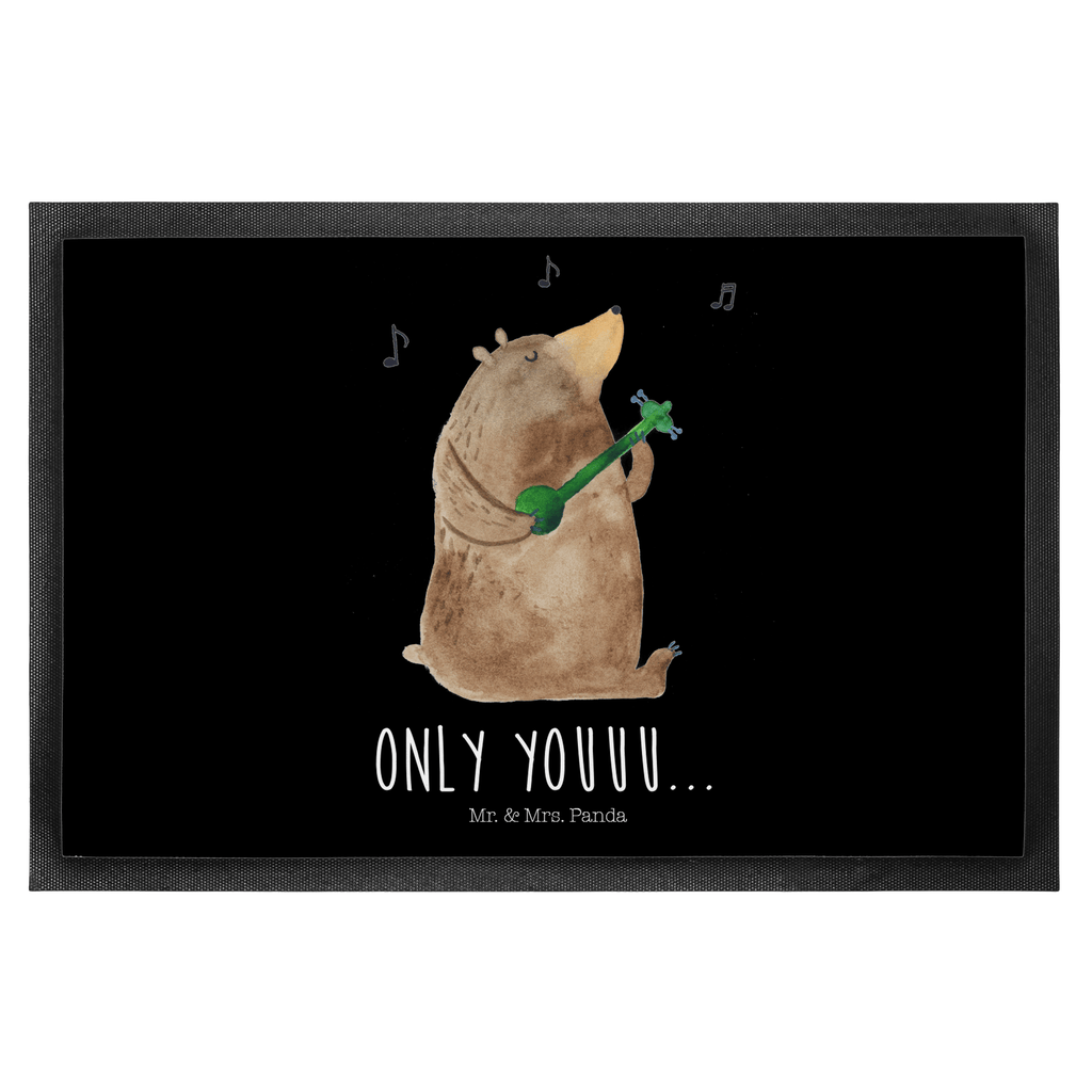 Fußmatte Bär Gitarre  Türvorleger, Schmutzmatte, Fußabtreter, Matte, Schmutzfänger, Fußabstreifer, Schmutzfangmatte, Türmatte, Motivfußmatte,  Haustürmatte, Vorleger  Bär, Teddy, Teddybär