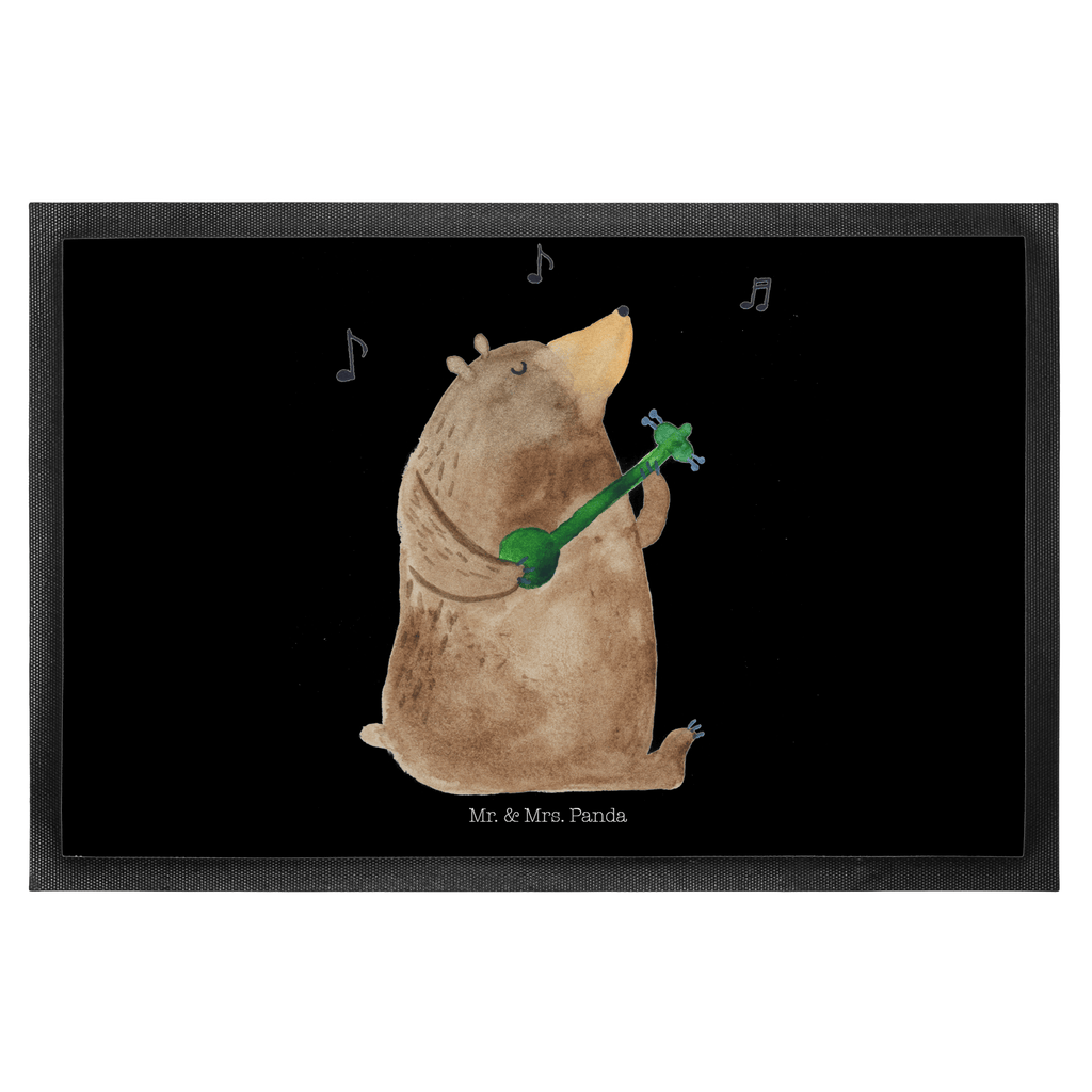 Fußmatte Bär Gitarre  Türvorleger, Schmutzmatte, Fußabtreter, Matte, Schmutzfänger, Fußabstreifer, Schmutzfangmatte, Türmatte, Motivfußmatte,  Haustürmatte, Vorleger  Bär, Teddy, Teddybär