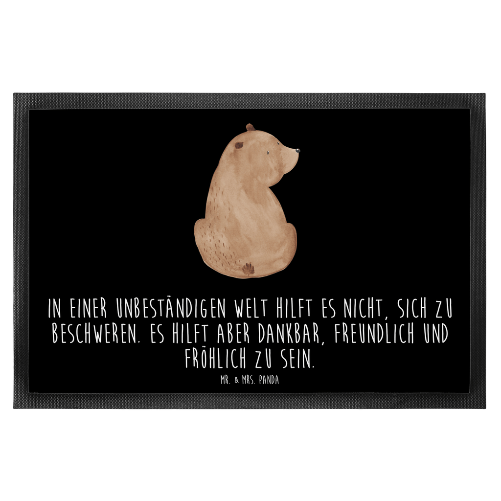 Fußmatte Bär Schulterblick Bär, Selbstachtung, Weltansicht, Motivation, Bären, Bärenliebe, Weisheit  Türvorleger, Schmutzmatte, Fußabtreter, Matte, Schmutzfänger, Fußabstreifer, Schmutzfangmatte, Türmatte, Motivfußmatte,  Haustürmatte, Vorleger  Bär, Teddy, Teddybär