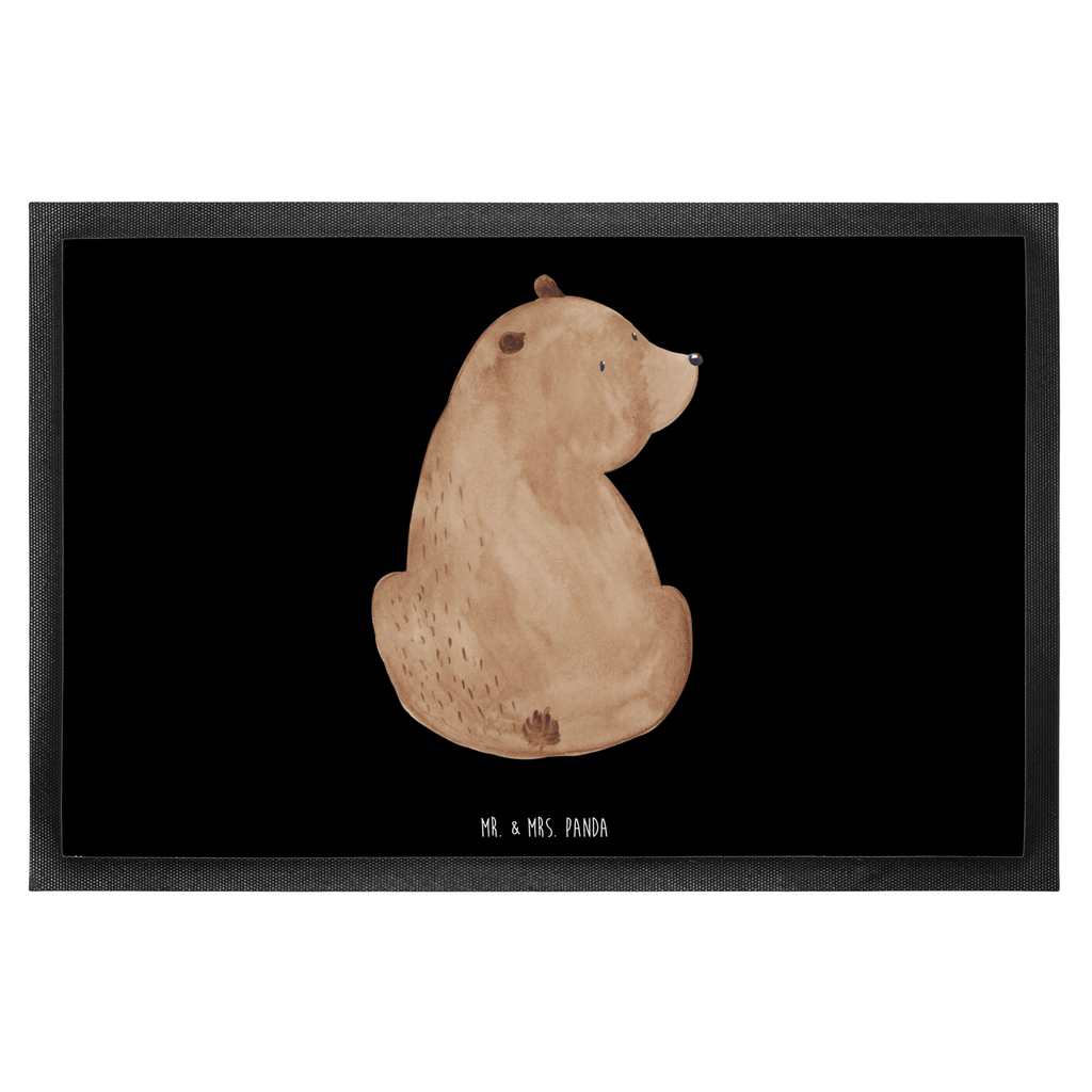 Fußmatte Bär Schulterblick Bär, Selbstachtung, Weltansicht, Motivation, Bären, Bärenliebe, Weisheit  Türvorleger, Schmutzmatte, Fußabtreter, Matte, Schmutzfänger, Fußabstreifer, Schmutzfangmatte, Türmatte, Motivfußmatte,  Haustürmatte, Vorleger  Bär, Teddy, Teddybär