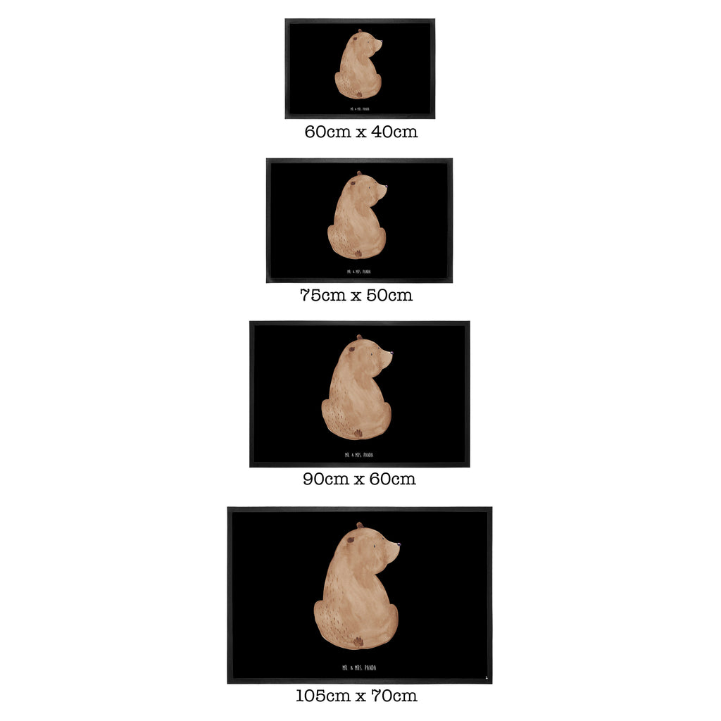 Fußmatte Bär Schulterblick Bär, Selbstachtung, Weltansicht, Motivation, Bären, Bärenliebe, Weisheit  Türvorleger, Schmutzmatte, Fußabtreter, Matte, Schmutzfänger, Fußabstreifer, Schmutzfangmatte, Türmatte, Motivfußmatte,  Haustürmatte, Vorleger  Bär, Teddy, Teddybär