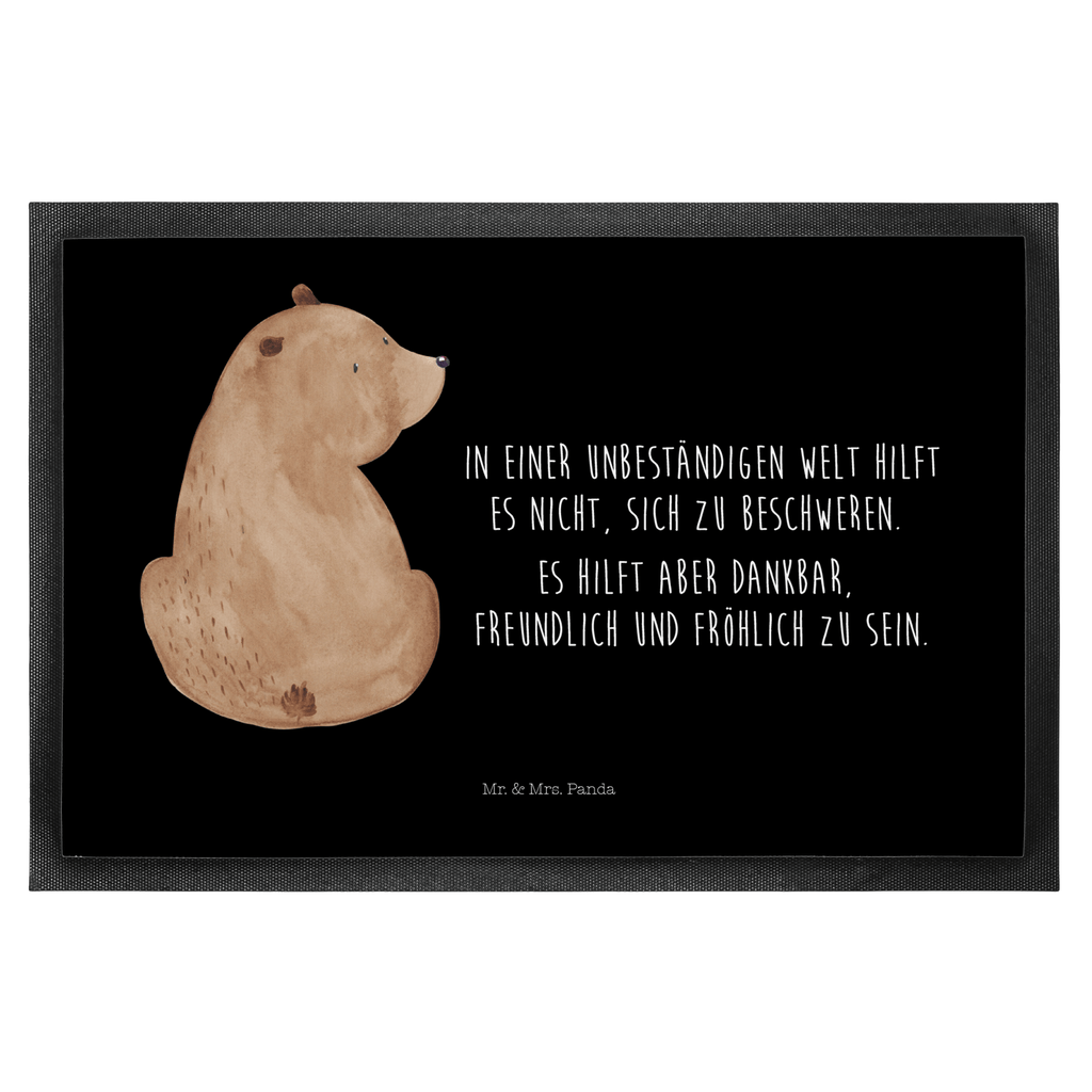 Fußmatte Bär Schulterblick Bär, Selbstachtung, Weltansicht, Motivation, Bären, Bärenliebe, Weisheit  Türvorleger, Schmutzmatte, Fußabtreter, Matte, Schmutzfänger, Fußabstreifer, Schmutzfangmatte, Türmatte, Motivfußmatte,  Haustürmatte, Vorleger  Bär, Teddy, Teddybär