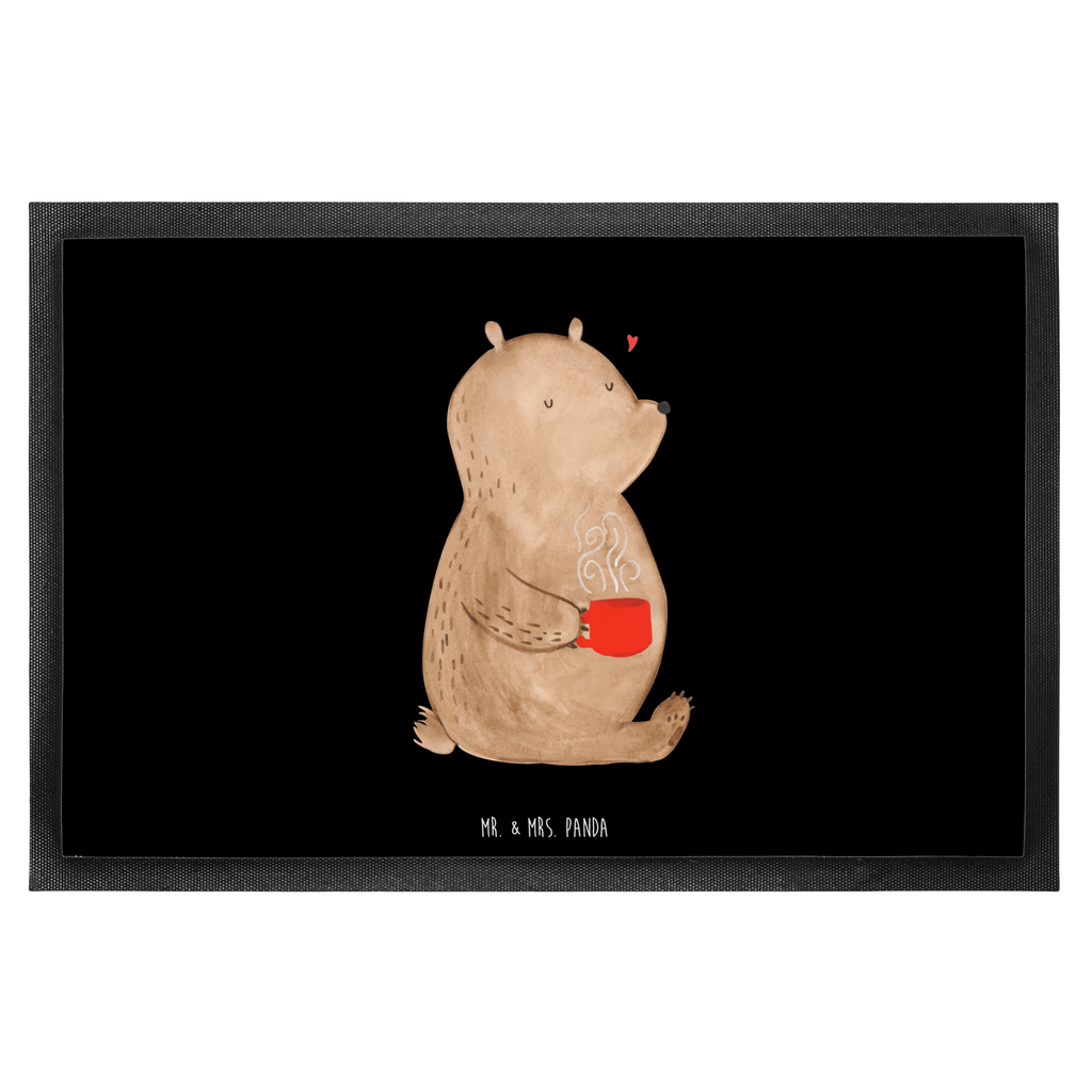 Fußmatte Bär Kaffee Kaffee, Coffee, Bär, Bären, guten Morgen, Morgenroutine, Welt erobern, Welt retten, Motivation	 Türvorleger, Schmutzmatte, Fußabtreter, Matte, Schmutzfänger, Fußabstreifer, Schmutzfangmatte, Türmatte, Motivfußmatte,  Haustürmatte, Vorleger  Bär, Teddy, Teddybär