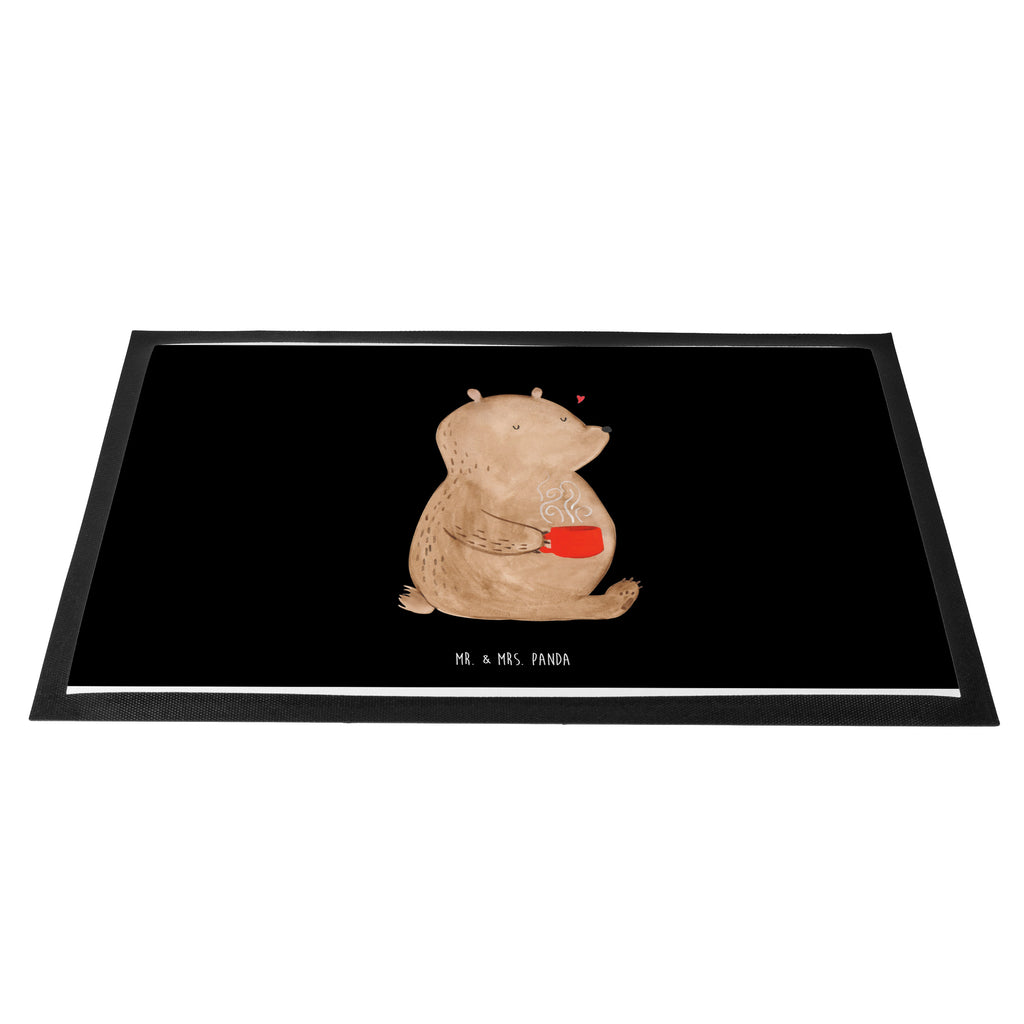 Fußmatte Bär Kaffee Kaffee, Coffee, Bär, Bären, guten Morgen, Morgenroutine, Welt erobern, Welt retten, Motivation	 Türvorleger, Schmutzmatte, Fußabtreter, Matte, Schmutzfänger, Fußabstreifer, Schmutzfangmatte, Türmatte, Motivfußmatte,  Haustürmatte, Vorleger  Bär, Teddy, Teddybär