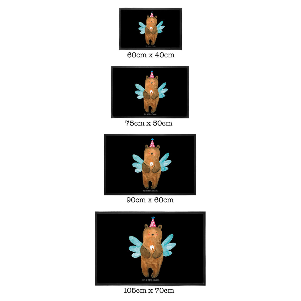 Fußmatte Zahnfee Bär Türvorleger, Schmutzmatte, Fußabtreter, Matte, Schmutzfänger, Fußabstreifer, Schmutzfangmatte, Türmatte, Motivfußmatte, Haustürmatte, Vorleger, Bär, Teddy, Teddybär, Zahnfee, Fee, Milchzahn, Erster Zahn