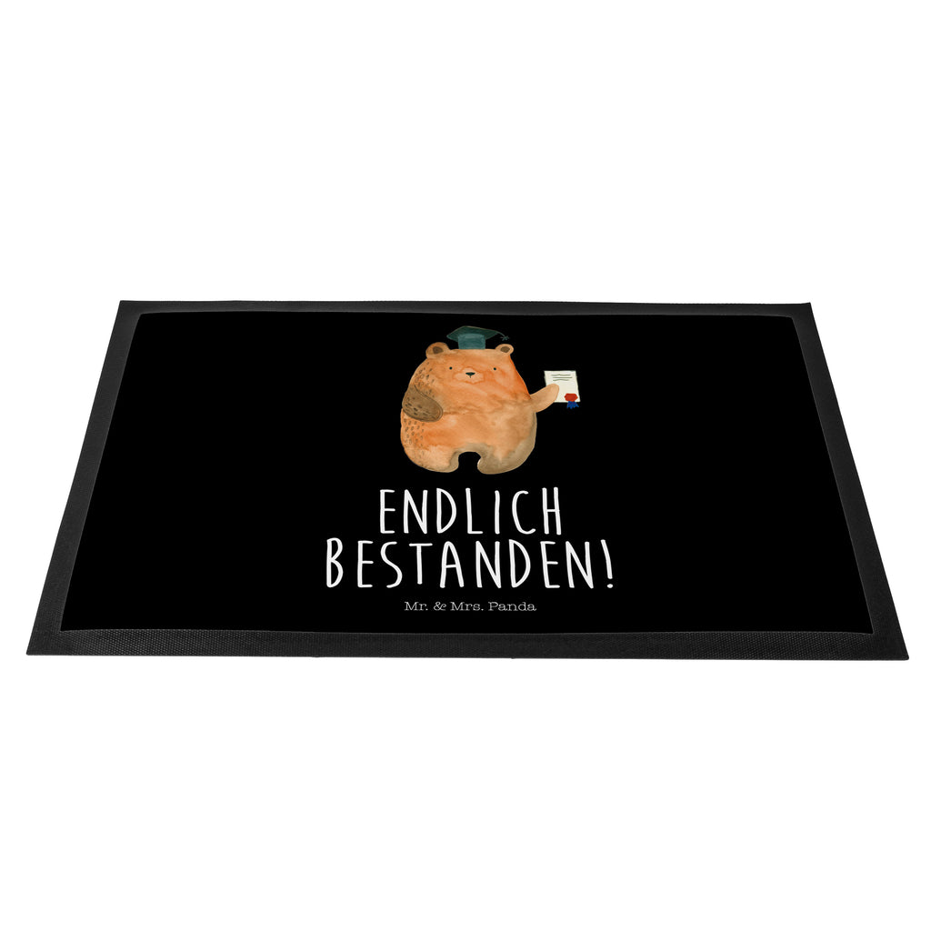 Fußmatte Prüfungsbär Abitur, Prüfungen, Prüfung bestanden, Abschluss, Zeugnis, Abschlusszeugnis Türvorleger, Schmutzmatte, Fußabtreter, Matte, Schmutzfänger, Fußabstreifer, Schmutzfangmatte, Türmatte, Motivfußmatte,  Haustürmatte, Vorleger  Bär, Teddy, Teddybär