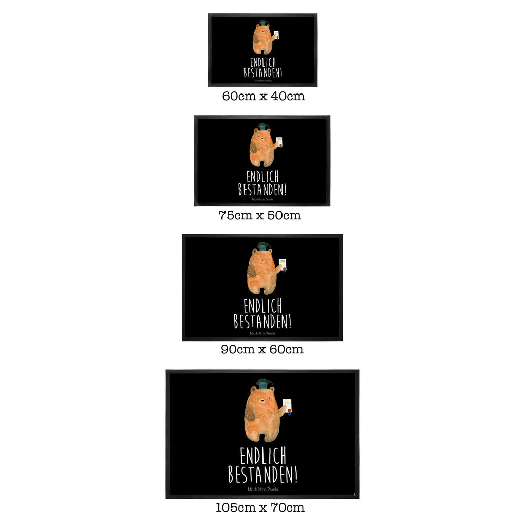 Fußmatte Prüfungsbär Abitur, Prüfungen, Prüfung bestanden, Abschluss, Zeugnis, Abschlusszeugnis Türvorleger, Schmutzmatte, Fußabtreter, Matte, Schmutzfänger, Fußabstreifer, Schmutzfangmatte, Türmatte, Motivfußmatte,  Haustürmatte, Vorleger  Bär, Teddy, Teddybär