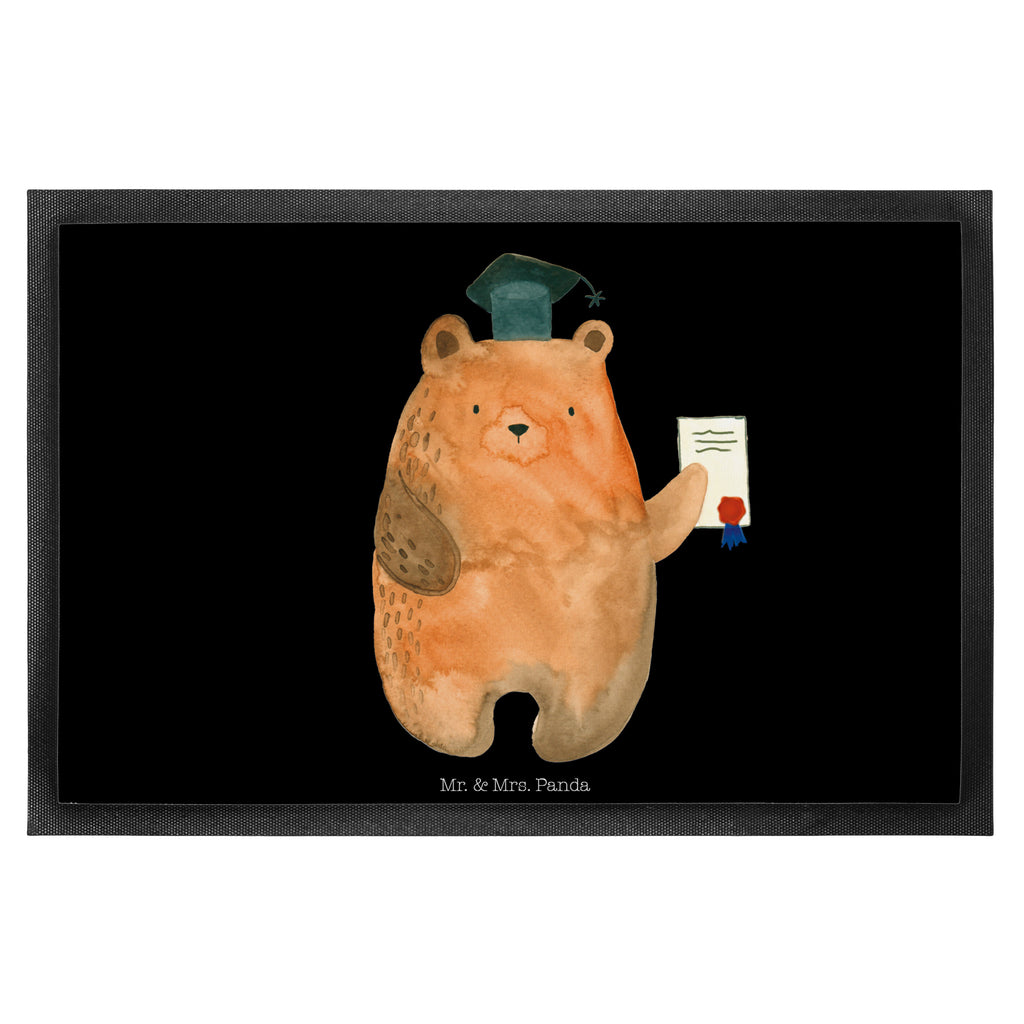 Fußmatte Prüfungsbär Abitur, Prüfungen, Prüfung bestanden, Abschluss, Zeugnis, Abschlusszeugnis Türvorleger, Schmutzmatte, Fußabtreter, Matte, Schmutzfänger, Fußabstreifer, Schmutzfangmatte, Türmatte, Motivfußmatte,  Haustürmatte, Vorleger  Bär, Teddy, Teddybär