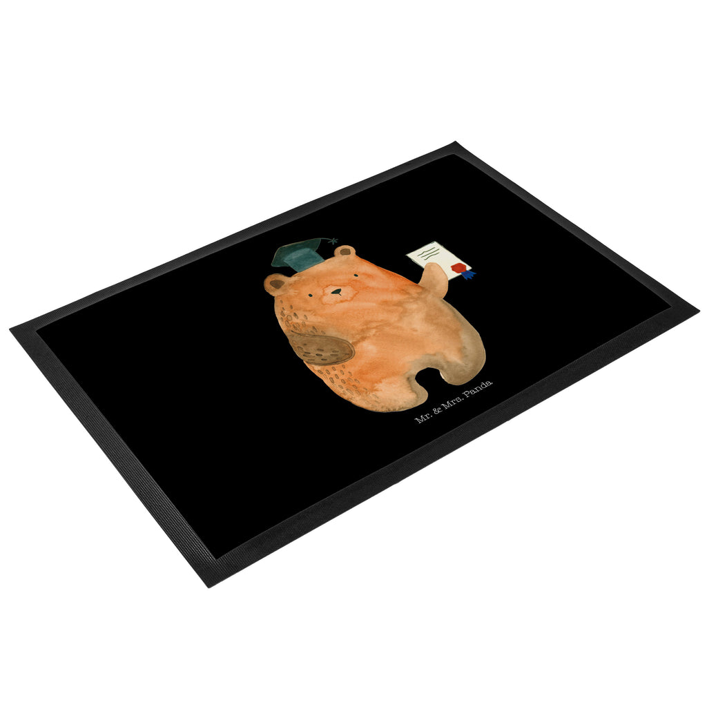 Fußmatte Prüfungsbär Abitur, Prüfungen, Prüfung bestanden, Abschluss, Zeugnis, Abschlusszeugnis Türvorleger, Schmutzmatte, Fußabtreter, Matte, Schmutzfänger, Fußabstreifer, Schmutzfangmatte, Türmatte, Motivfußmatte,  Haustürmatte, Vorleger  Bär, Teddy, Teddybär