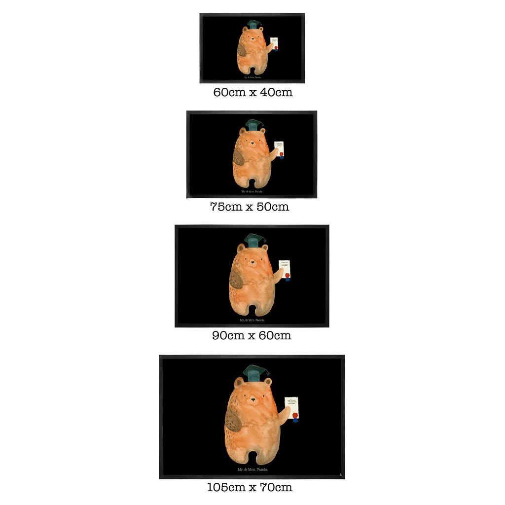Fußmatte Prüfungsbär Abitur, Prüfungen, Prüfung bestanden, Abschluss, Zeugnis, Abschlusszeugnis Türvorleger, Schmutzmatte, Fußabtreter, Matte, Schmutzfänger, Fußabstreifer, Schmutzfangmatte, Türmatte, Motivfußmatte,  Haustürmatte, Vorleger  Bär, Teddy, Teddybär