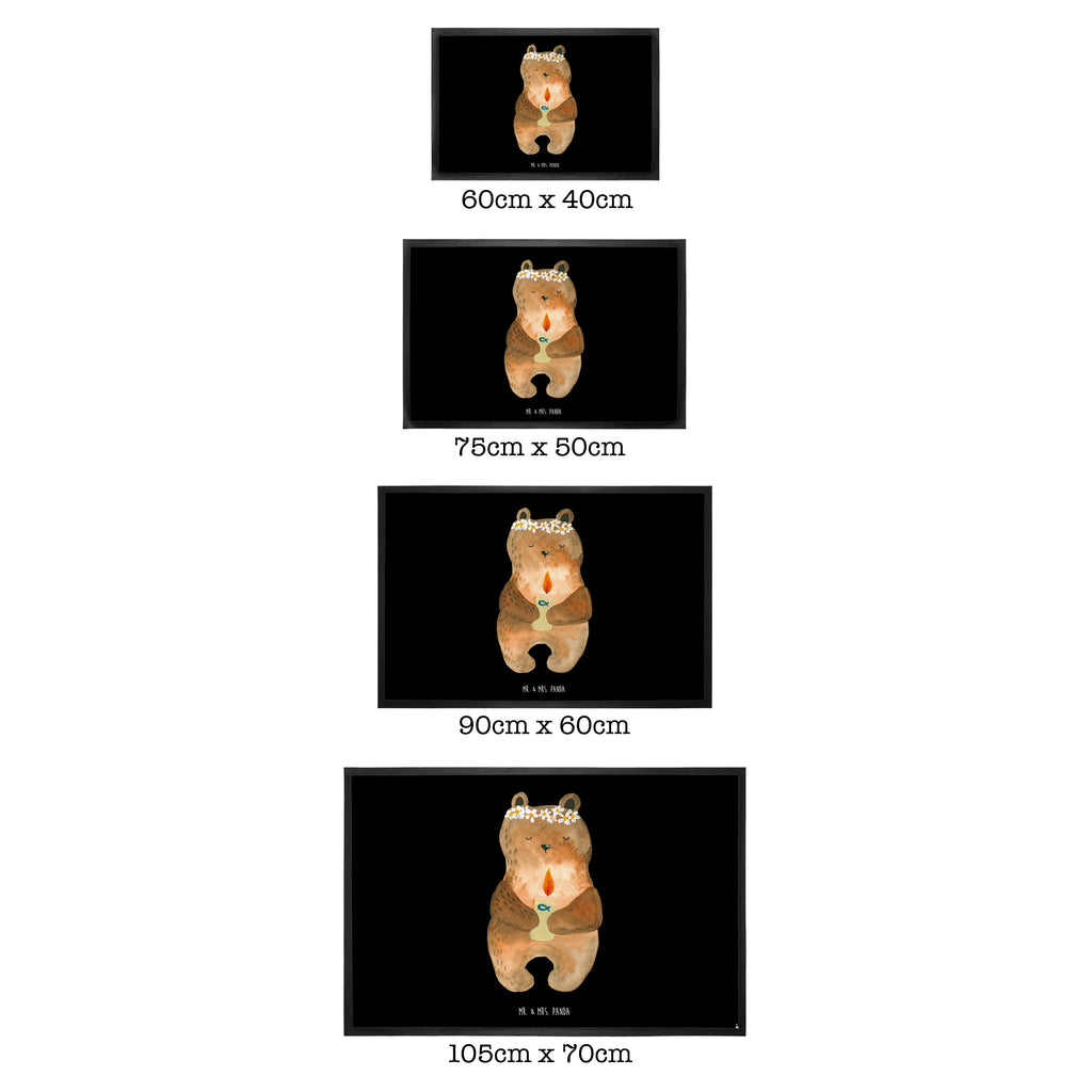 Fußmatte Kommunion-Bär Kommunion, Gottes Segen, Taufkerze, katholisch Türvorleger, Schmutzmatte, Fußabtreter, Matte, Schmutzfänger, Fußabstreifer, Schmutzfangmatte, Türmatte, Motivfußmatte,  Haustürmatte, Vorleger  Bär, Teddy, Teddybär