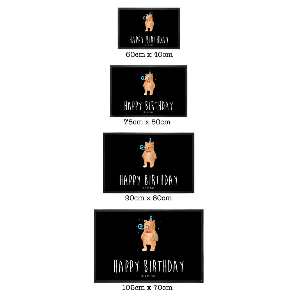 Fußmatte Birthday Bär Happy Birthday, Alles Gute, Glückwunsch, Geburtstag,  Türvorleger, Schmutzmatte, Fußabtreter, Matte, Schmutzfänger, Fußabstreifer, Schmutzfangmatte, Türmatte, Motivfußmatte,  Haustürmatte, Vorleger  Bär, Teddy, Teddybär