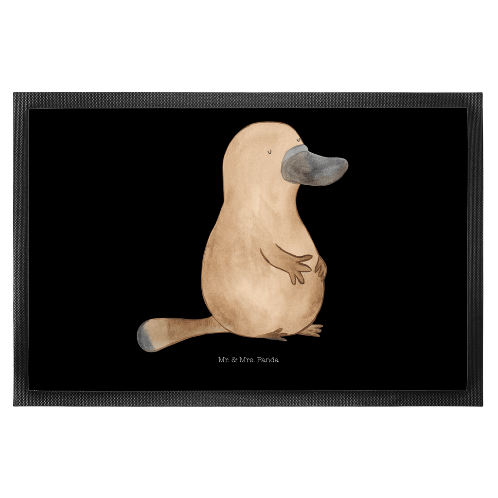 Fußmatte Schnabeltier mutig Schnabeltier, Mut, mutig, Lebensweisheit, Schnabeltiere, Motivation, Training, Büro, Arbeit, Neuanfang, Neustart, Weltreise, Raodtrip	 Türvorleger, Schmutzmatte, Fußabtreter, Matte, Schmutzfänger, Fußabstreifer, Schmutzfangmatte, Türmatte, Motivfußmatte,  Haustürmatte, Vorleger  Meerestiere, Meer, Urlaub