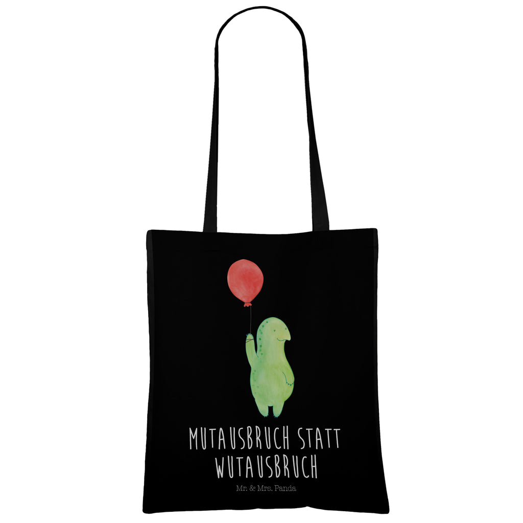 Tragetasche Schildkröte Luftballon Beuteltasche, Beutel, Einkaufstasche, Jutebeutel, Stoffbeutel, Schildkröte, Schildkröten, Mutausbruch, Motivation, Motivationsspruch