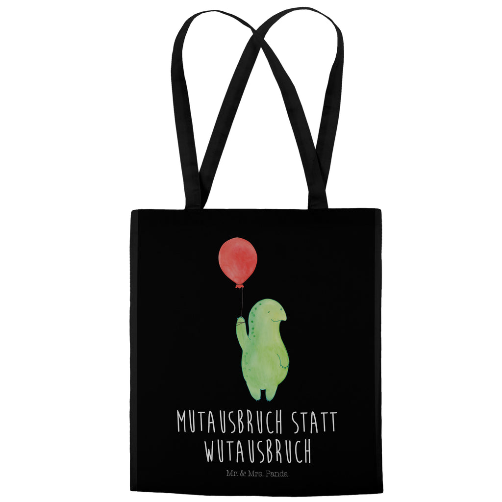 Tragetasche Schildkröte Luftballon Beuteltasche, Beutel, Einkaufstasche, Jutebeutel, Stoffbeutel, Schildkröte, Schildkröten, Mutausbruch, Motivation, Motivationsspruch