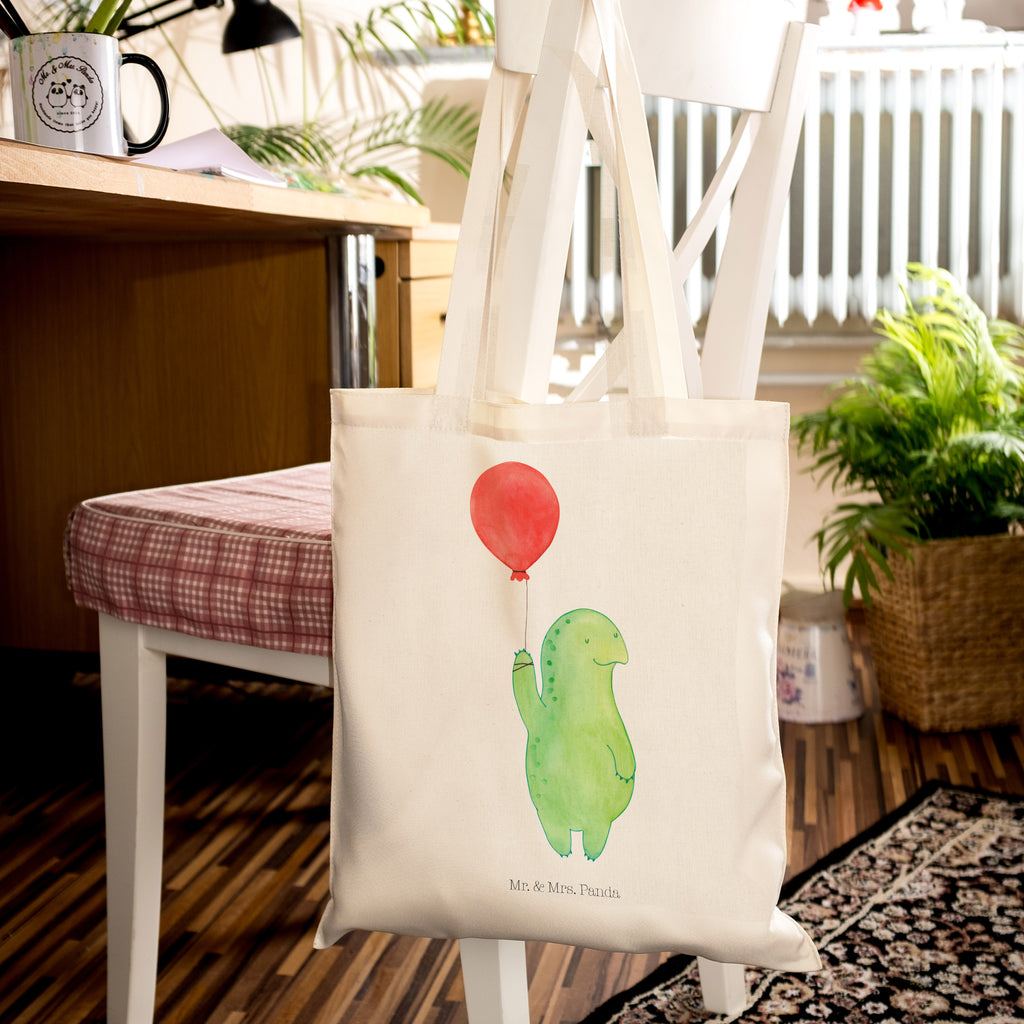 Tragetasche Schildkröte Luftballon Beuteltasche, Beutel, Einkaufstasche, Jutebeutel, Stoffbeutel, Schildkröte, Schildkröten, Mutausbruch, Motivation, Motivationsspruch