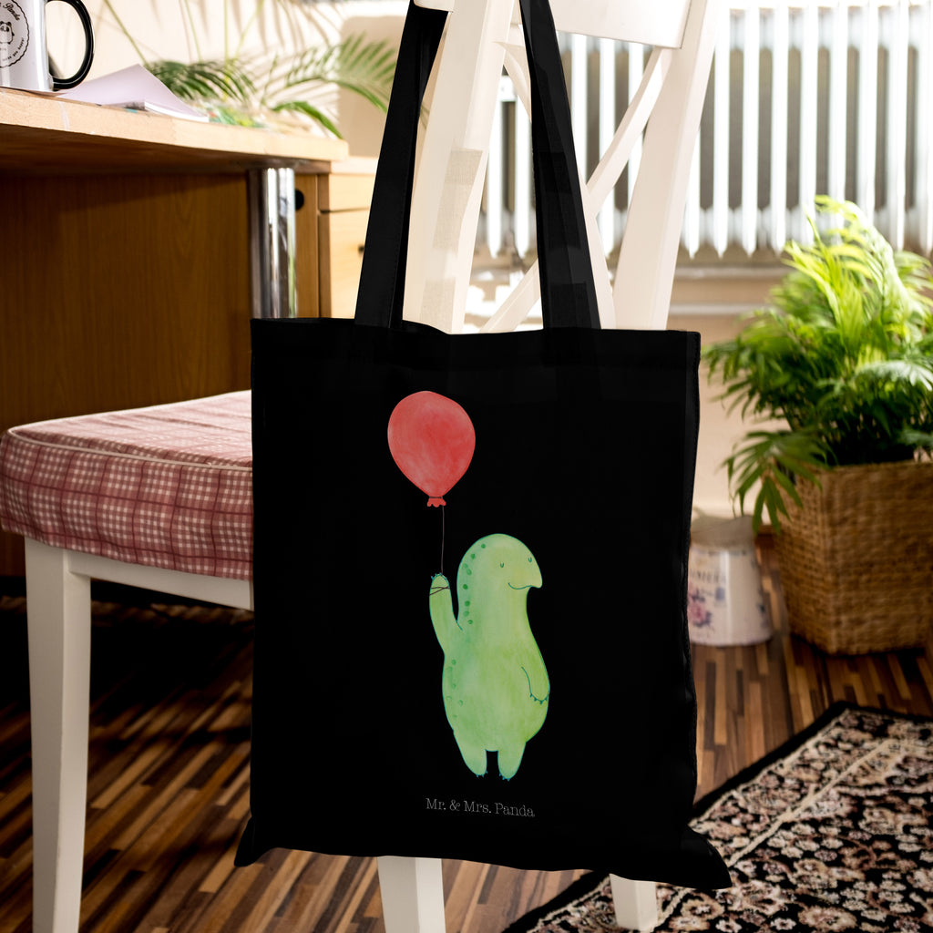 Tragetasche Schildkröte Luftballon Beuteltasche, Beutel, Einkaufstasche, Jutebeutel, Stoffbeutel, Schildkröte, Schildkröten, Mutausbruch, Motivation, Motivationsspruch