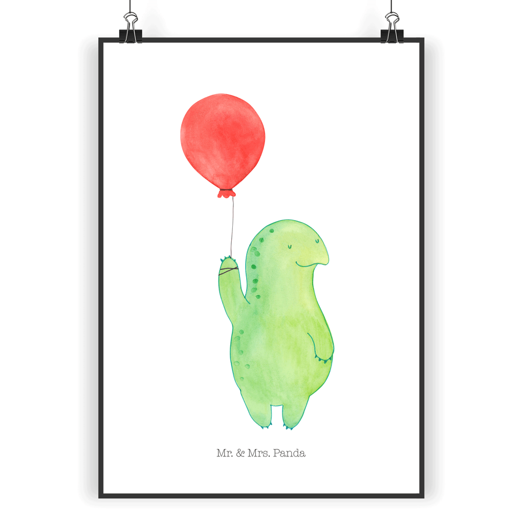 Poster Schildkröte Luftballon Poster, Wandposter, Bild, Wanddeko, Küchenposter, Kinderposter, Wanddeko Bild, Raumdekoration, Wanddekoration, Handgemaltes Poster, Mr. & Mrs. Panda Poster, Designposter, Kunstdruck, Posterdruck, Schildkröte, Schildkröten, Mutausbruch, Motivation, Motivationsspruch