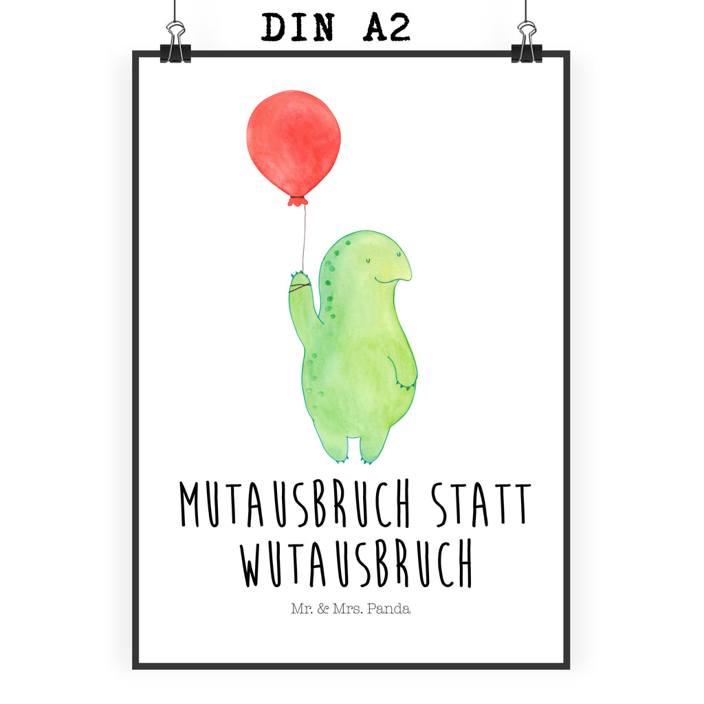 Poster Schildkröte Luftballon Poster, Wandposter, Bild, Wanddeko, Küchenposter, Kinderposter, Wanddeko Bild, Raumdekoration, Wanddekoration, Handgemaltes Poster, Mr. & Mrs. Panda Poster, Designposter, Kunstdruck, Posterdruck, Schildkröte, Schildkröten, Mutausbruch, Motivation, Motivationsspruch