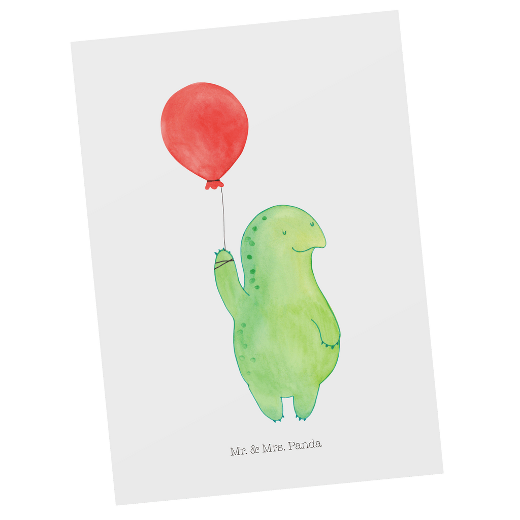 Postkarte Schildkröte Luftballon Geschenkkarte, Grußkarte, Karte, Einladung, Ansichtskarte, Geburtstagskarte, Einladungskarte, Dankeskarte, Schildkröte, Schildkröten, Mutausbruch, Motivation, Motivationsspruch