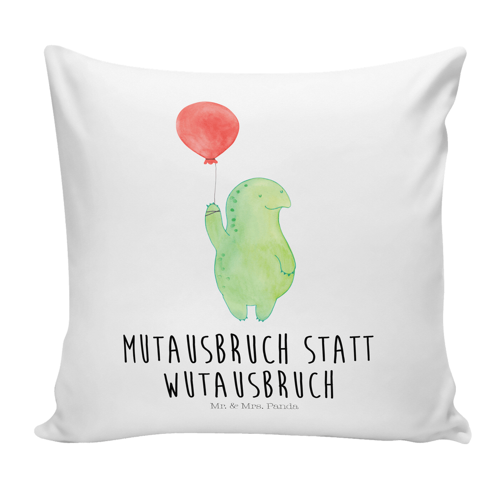 40x40 Kissen Schildkröte Luftballon Kissenhülle, Kopfkissen, Sofakissen, Dekokissen, Motivkissen, Schildkröte, Schildkröten, Mutausbruch, Motivation, Motivationsspruch