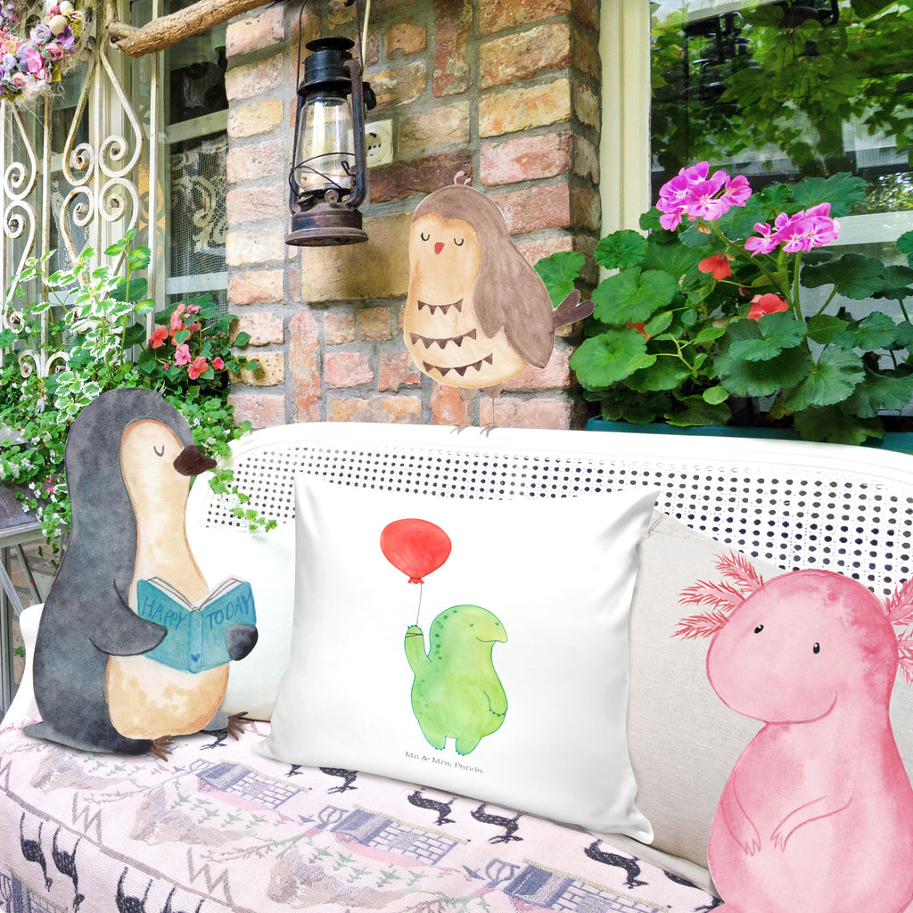 40x40 Kissen Schildkröte Luftballon Kissenhülle, Kopfkissen, Sofakissen, Dekokissen, Motivkissen, Schildkröte, Schildkröten, Mutausbruch, Motivation, Motivationsspruch