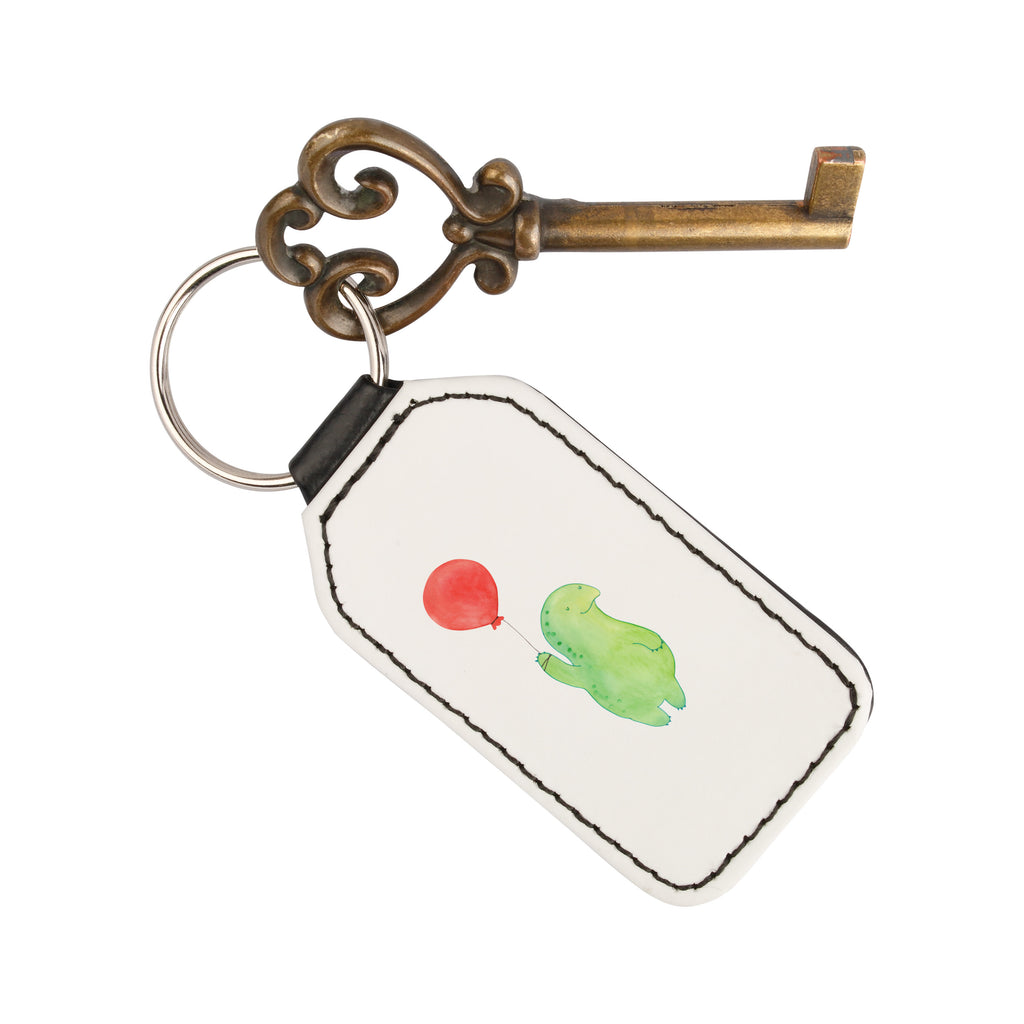 Rechteckig Schlüsselanhänger Schildkröte Luftballon Schlüsselanhänger, Anhänger, Taschenanhänger, Glücksbringer, Schutzengel, Schildkröte, Schildkröten, Mutausbruch, Motivation, Motivationsspruch