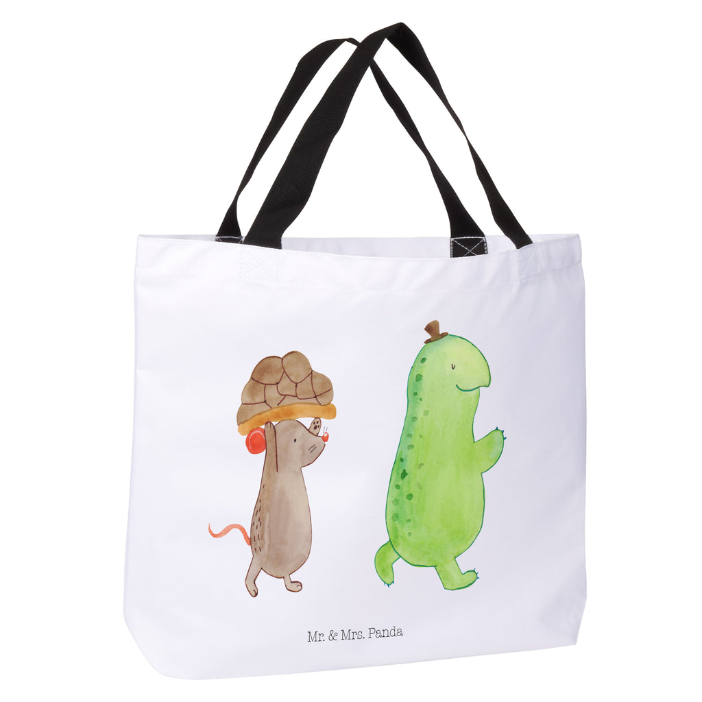 Shopper Schildkröte & Maus Beutel, Einkaufstasche, Tasche, Strandtasche, Einkaufsbeutel, Shopper, Schultasche, Freizeittasche, Tragebeutel, Schulbeutel, Alltagstasche, Schildkröte, Maus, Freunde, Freundinnen, beste Freunde, beste Freundinnen