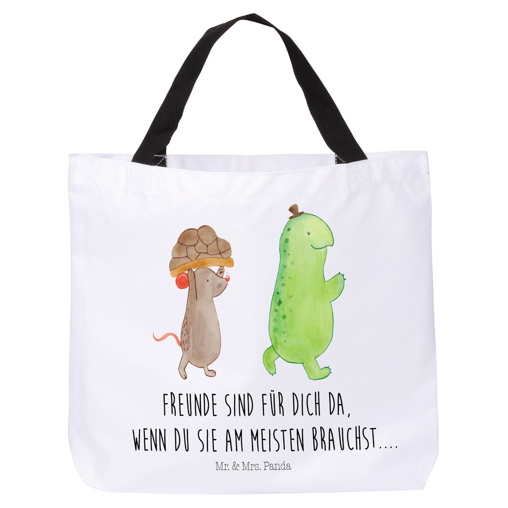 Shopper Schildkröte & Maus Beutel, Einkaufstasche, Tasche, Strandtasche, Einkaufsbeutel, Shopper, Schultasche, Freizeittasche, Tragebeutel, Schulbeutel, Alltagstasche, Schildkröte, Maus, Freunde, Freundinnen, beste Freunde, beste Freundinnen