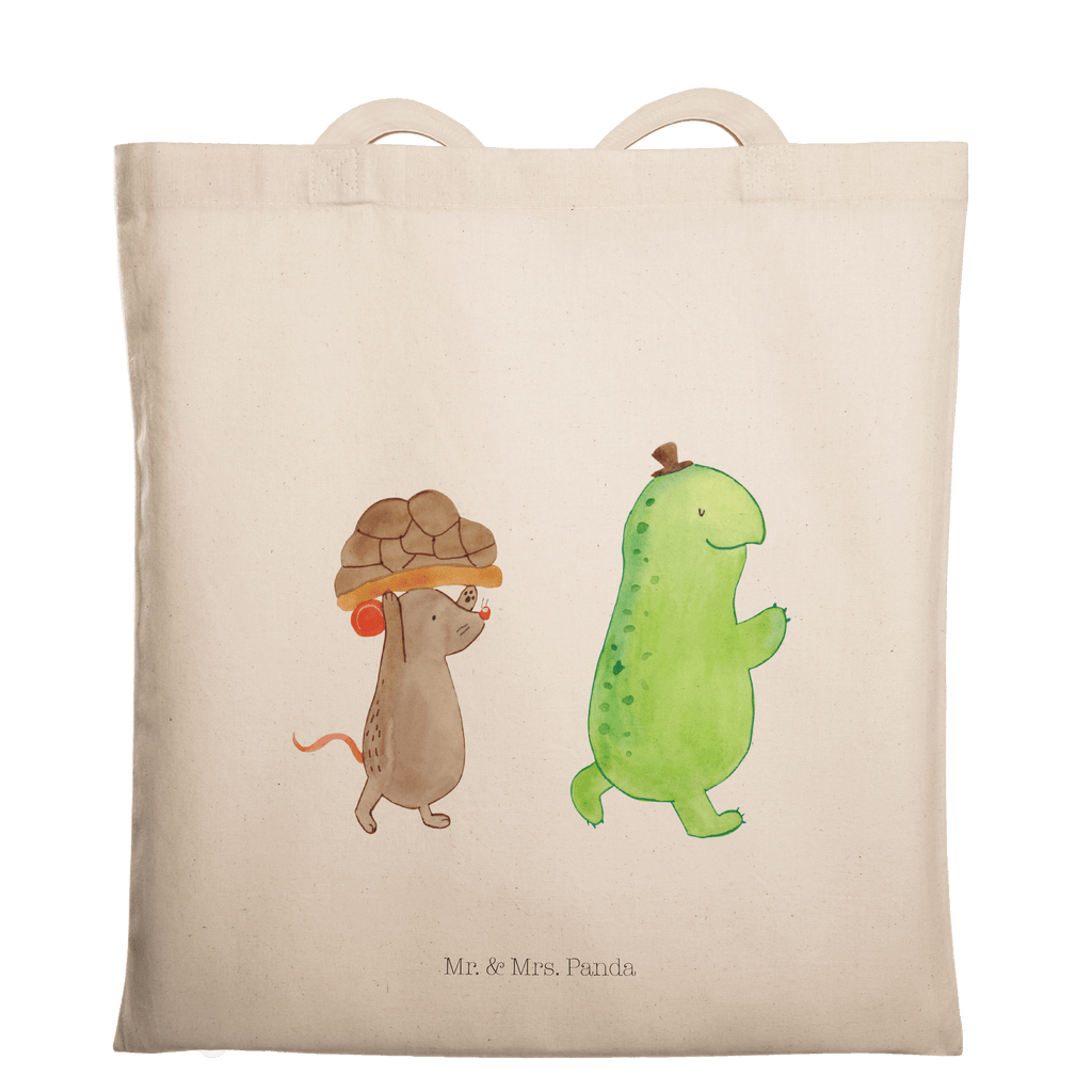 Tragetasche Schildkröte & Maus Beuteltasche, Beutel, Einkaufstasche, Jutebeutel, Stoffbeutel, Schildkröte, Maus, Freunde, Freundinnen, beste Freunde, beste Freundinnen