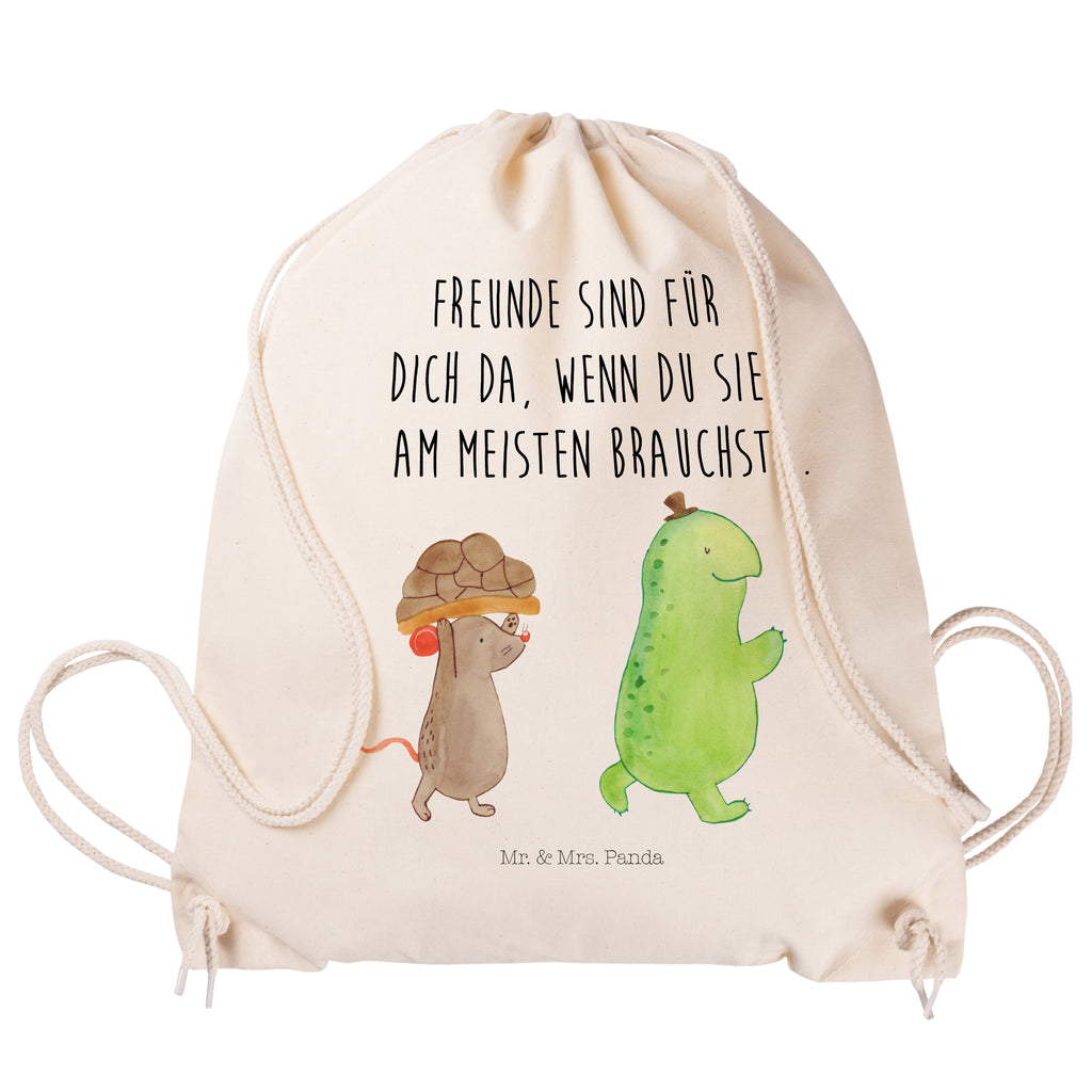 Sportbeutel Schildkröte & Maus Turnbeutel, Beutel, Sporttasche, Tasche, Stoffbeutel, Schildkröte, Maus, Freunde, Freundinnen, beste Freunde, beste Freundinnen