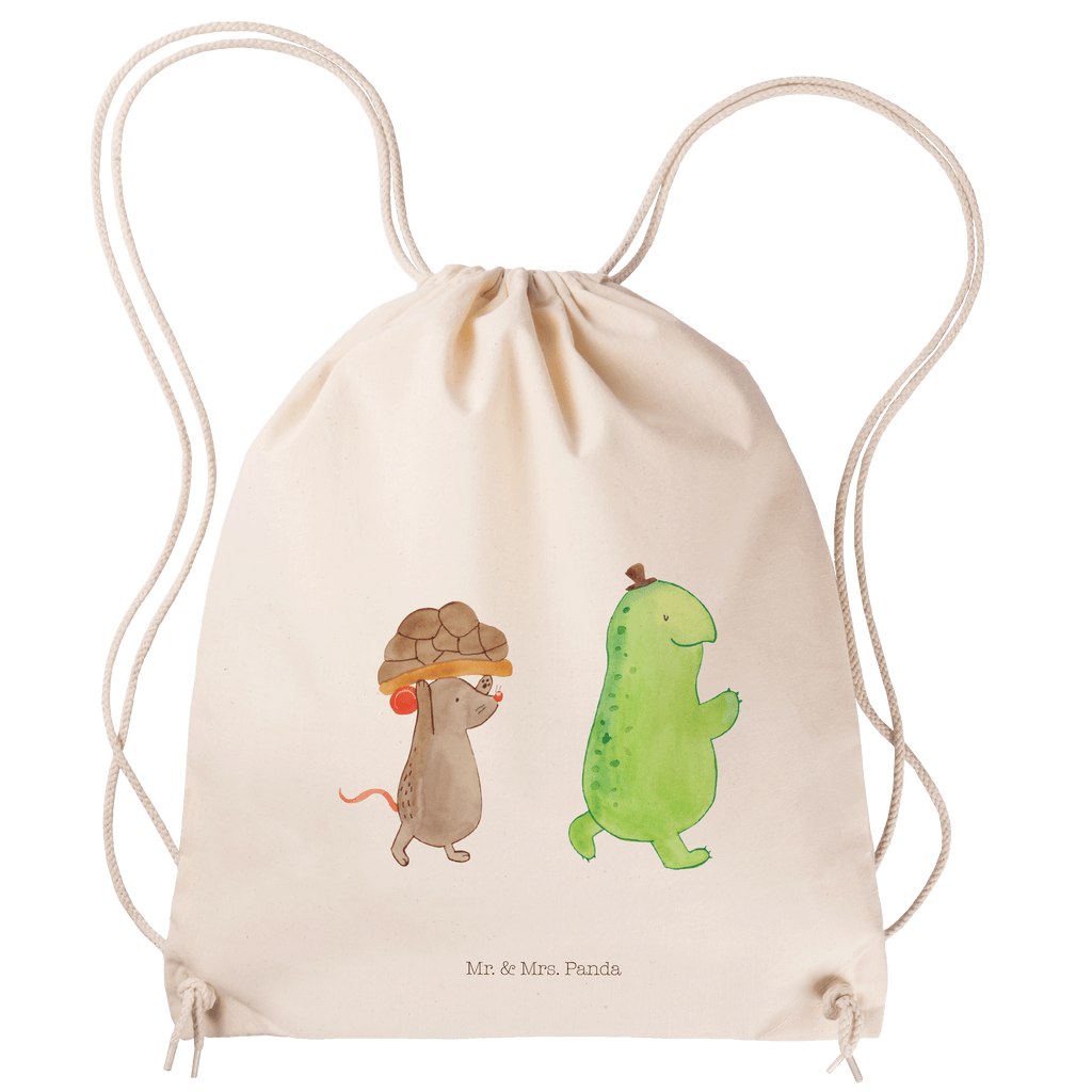 Sportbeutel Schildkröte & Maus Turnbeutel, Beutel, Sporttasche, Tasche, Stoffbeutel, Schildkröte, Maus, Freunde, Freundinnen, beste Freunde, beste Freundinnen