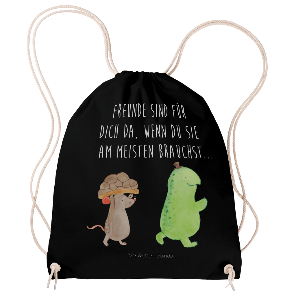 Sportbeutel Schildkröte & Maus Turnbeutel, Beutel, Sporttasche, Tasche, Stoffbeutel, Schildkröte, Maus, Freunde, Freundinnen, beste Freunde, beste Freundinnen