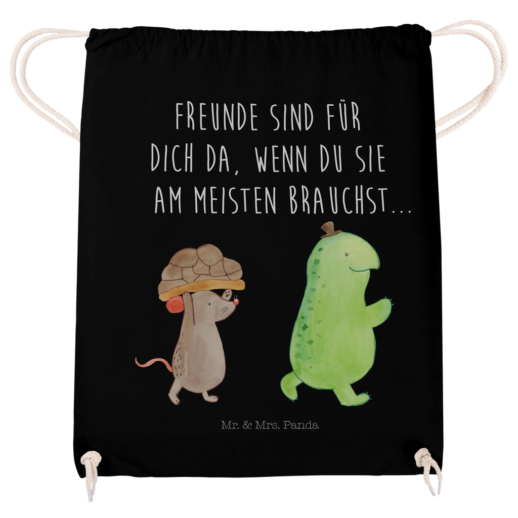 Sportbeutel Schildkröte & Maus Turnbeutel, Beutel, Sporttasche, Tasche, Stoffbeutel, Schildkröte, Maus, Freunde, Freundinnen, beste Freunde, beste Freundinnen