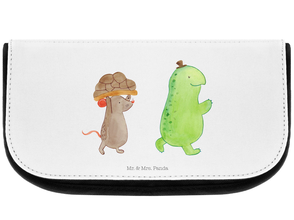 Kosmetiktasche Schildkröte & Maus Kosmetikbeutel, Kulturtasche, Kulturbeutel, Schminktasche, Make-Up Tasche, Schildkröte, Maus, Freunde, Freundinnen, beste Freunde, beste Freundinnen