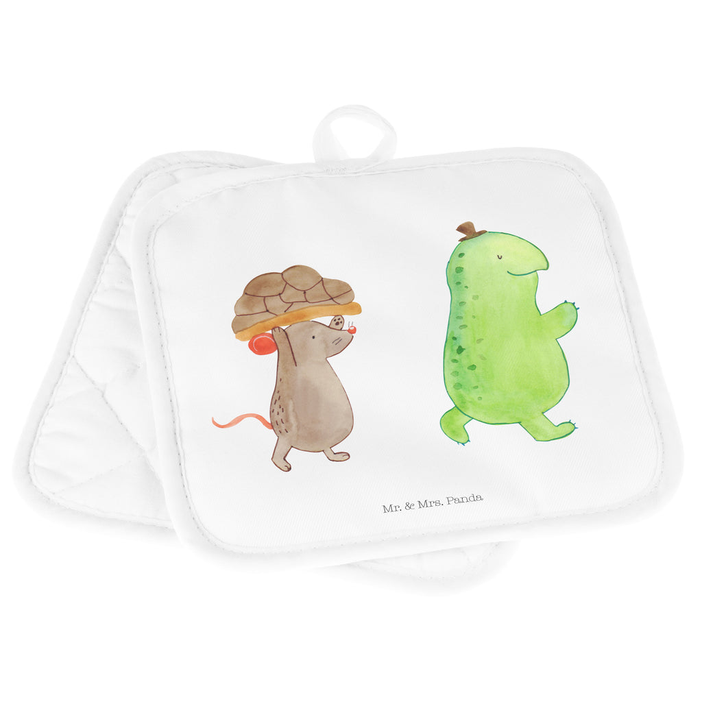 2er Set Topflappen  Schildkröte & Maus Topflappen, Topfuntersetzer, Ofenhandschuh, Topflappen Set, Topflappen lustig, Topflappen mit Spruch, Schildkröte, Maus, Freunde, Freundinnen, beste Freunde, beste Freundinnen