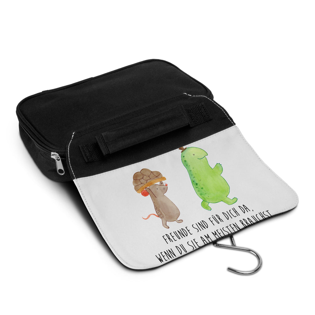 Kulturbeutel Schildkröte & Maus Kulturbeutel, Zum Aufhängen, Waschtasche, Kosmetiktasche, Damen, Herren, Aufbewahrungstasche, Schminktasche, Kosmetikbeutel, Organizer, Kulturtasche, Schminkutensil, Schildkröte, Maus, Freunde, Freundinnen, beste Freunde, beste Freundinnen
